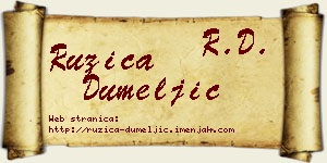 Ružica Dumeljić vizit kartica
